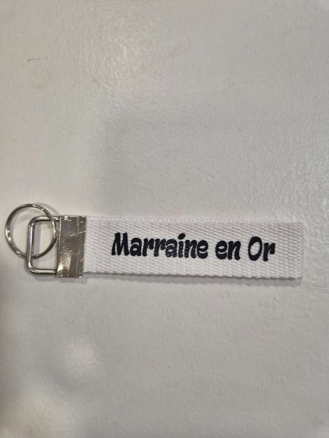 Porte clef Marraine en Or