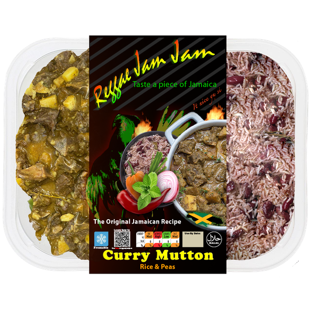 Curry Mutton &amp; Rice &amp; Peas