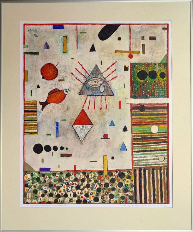 Z cyklu "Wiara" - obraz III, 60x50 (47x38) akryl tempera pastel papier 2016