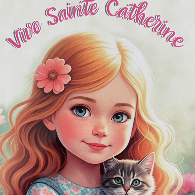 Sainte Catherine Fille et Chat 