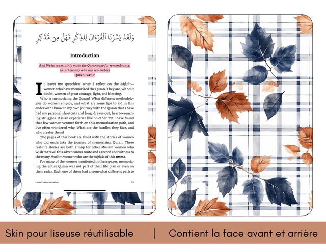 Skin pour liseuse - Douces feuilles