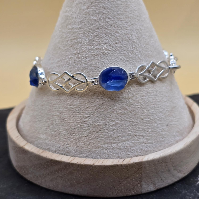 925 Celtic Scottish Seaglass Bracelet Sterling Silver
