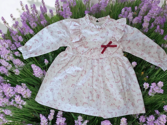 Robe fleuri rose clair