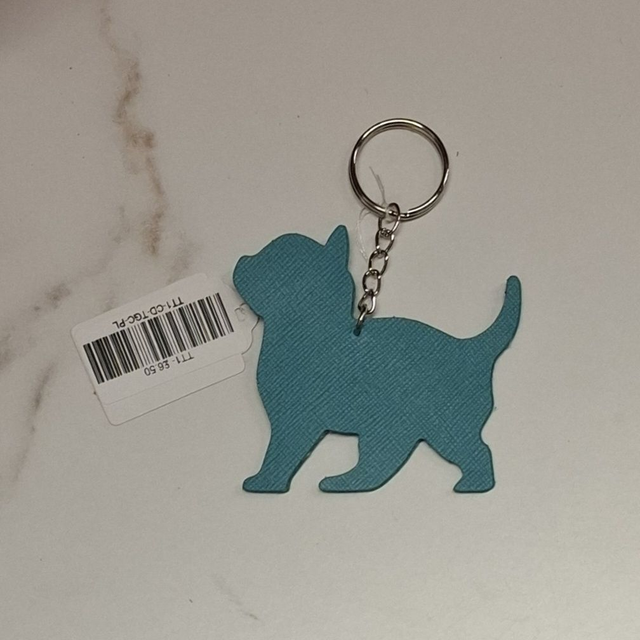 Cat & Dog Leather Keyring