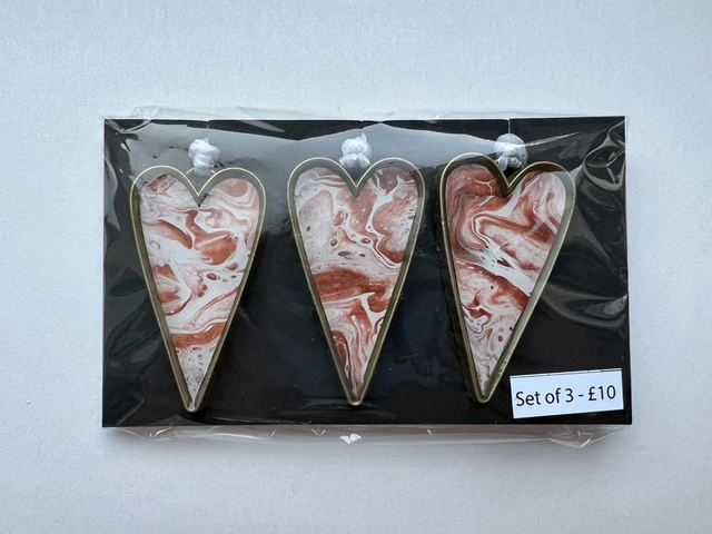 Fluid Art Ornaments - set of 3