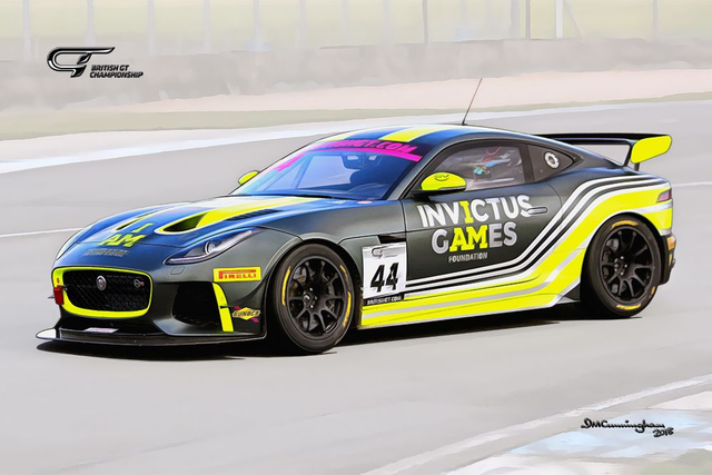 C180406 Jaguar F-TYPE SVR GT4 British GT 18 Invictus Games Racing #44 DOPK
