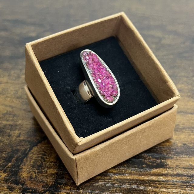 Bague en argent et Cobaltocalcite - Taille 53