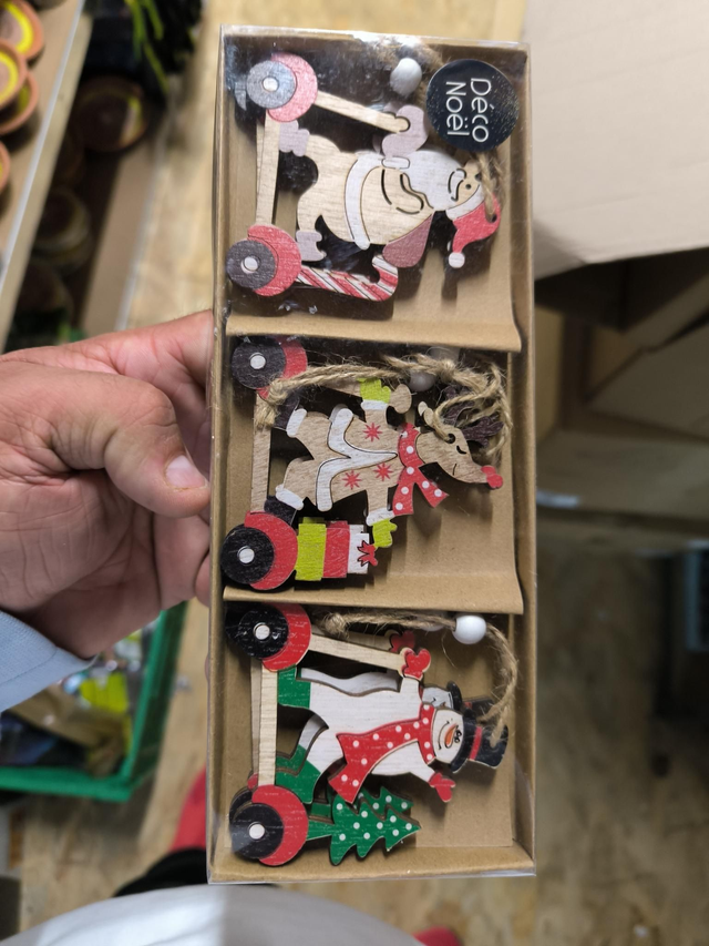 DECORATION NOËL BOIS 6 PIECES