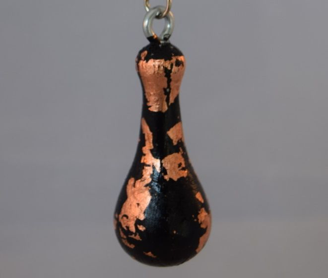 sleutelhanger - blad koper