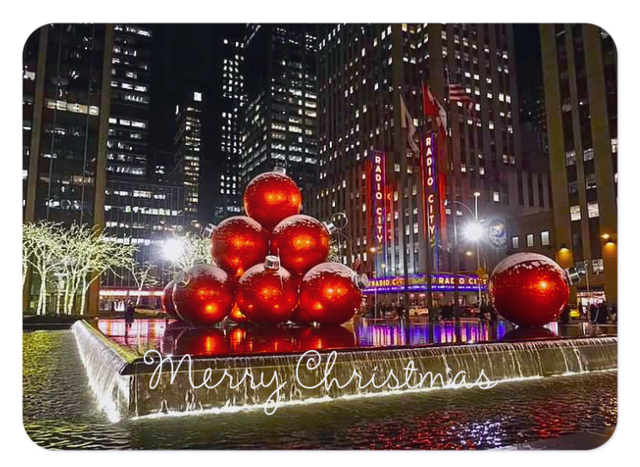 Magical Christmas in NYC luxury notecard