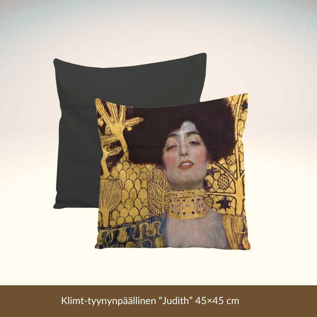Klimt-tyynynpäällinen “Judith” 45×45 cm 
