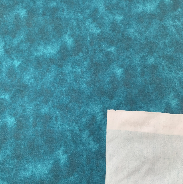 Dark Teal Marl Fleece-back Sweatshirting