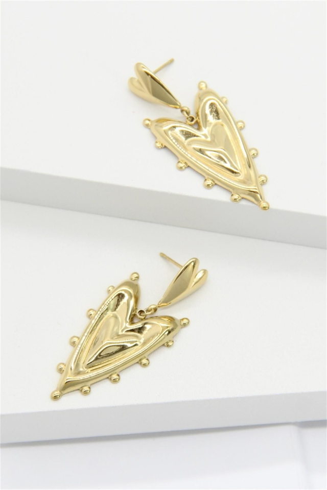 Boucles d’Oreilles Cœur Doré