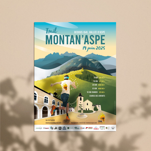 Affiche Trail Montan'Aspe 30x40 cm [Pré-commande]