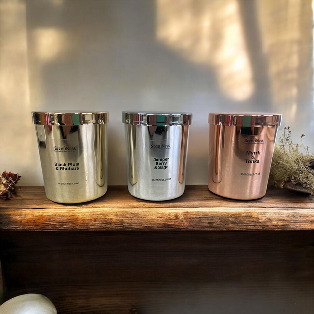 Medium Metallic Jar Candle