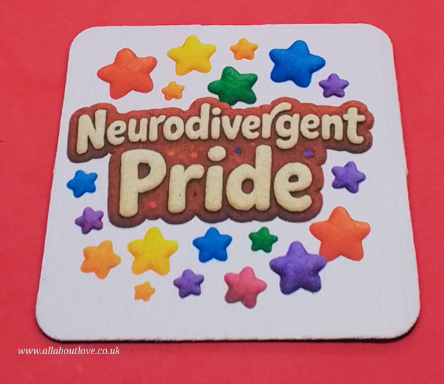 Coaster Hand Made Autism Quote Colourful Design 