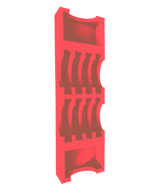 Red blending storage tray holder
