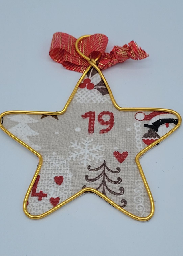 BN6  boule noel tissu