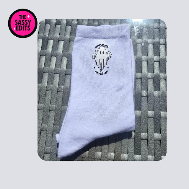 Spooky Season - Ghost Socks (UK 4-6)