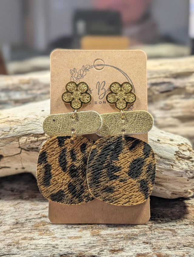 Boucles d'oreilles Collection Simone si061 léopard 