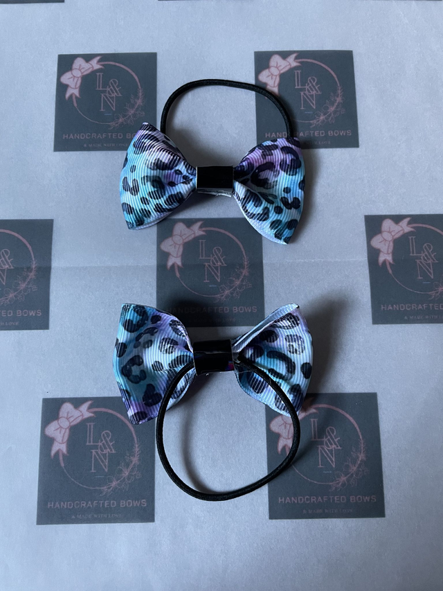 Blue &amp; Purple Leopard Print Bobbles