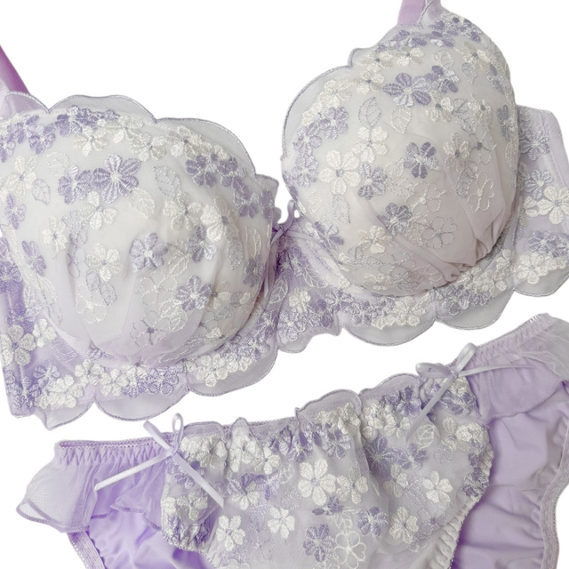 Black + Pink Japanese Bra + Underwear Set UK 34DD, 34D