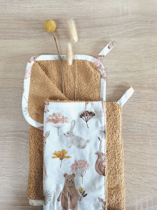 Duo d’essuie-tout textile – MOKA cannelle