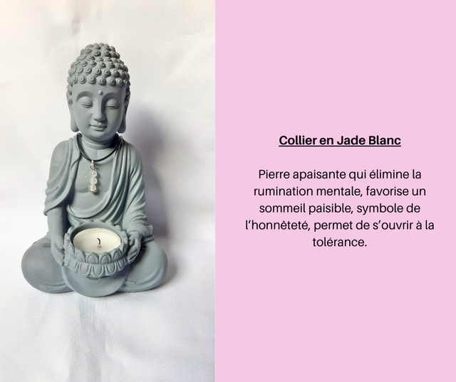 4- Collier en Jade Blanc