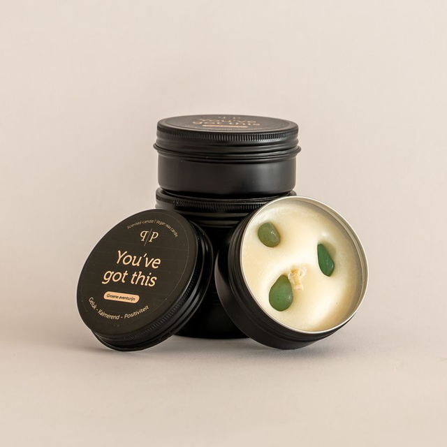 Blikje You've got this | Edelsteen kaars 