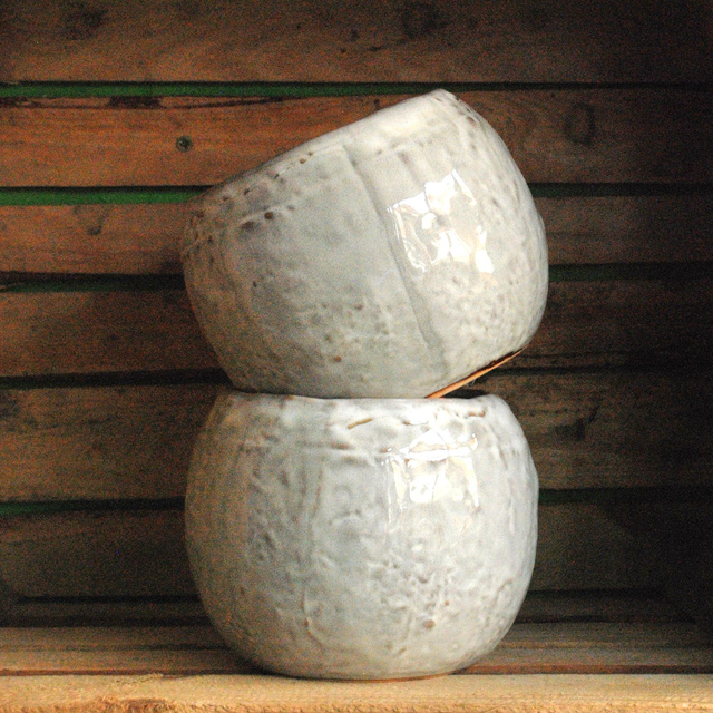 Glazed Round Plant Pot White