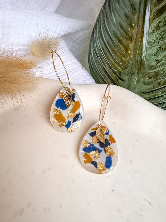 Boucles d'oreilles Feuille d'automne new co.