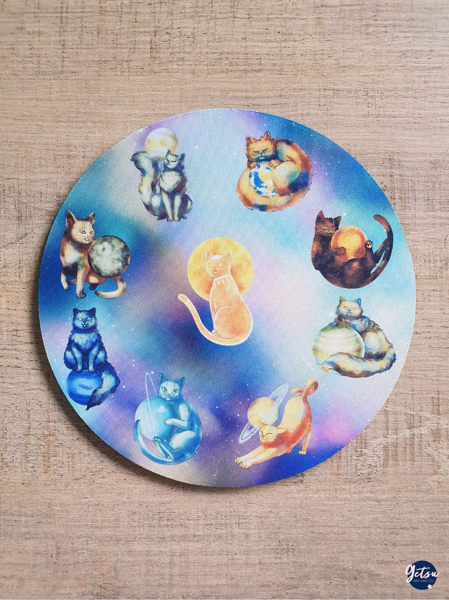 Tapis de souris système solaire