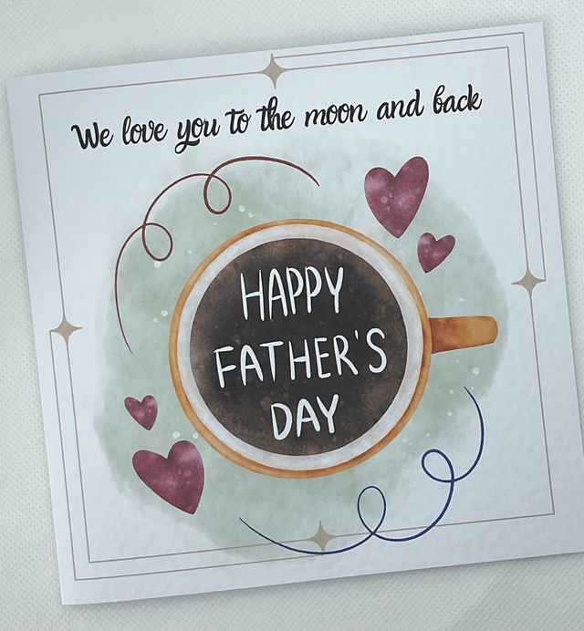 Father’s Day card. Fully personalised textured card.