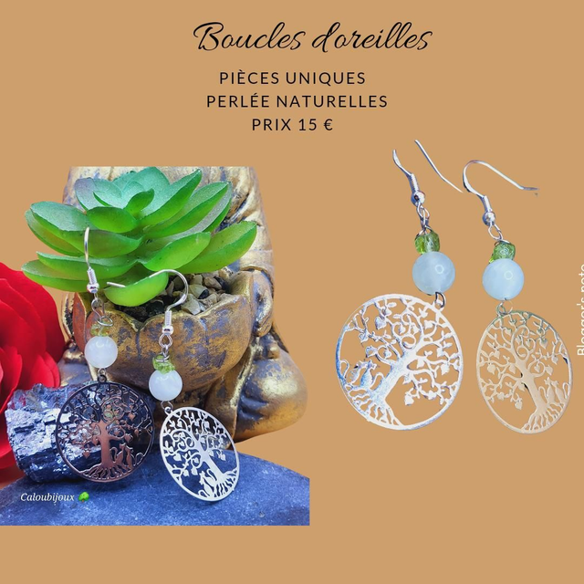 Boucles d'oreilles arbre de vie 