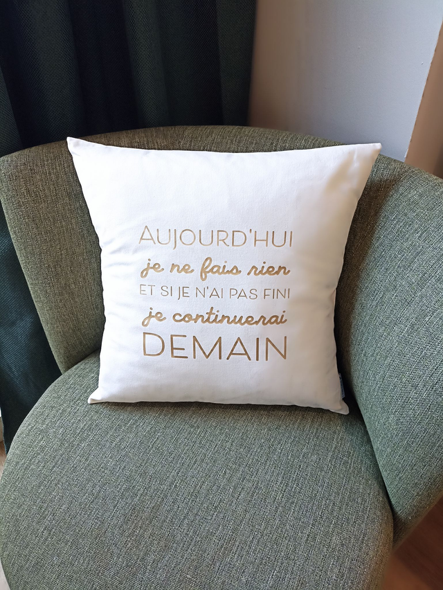Coussin citation / Pause