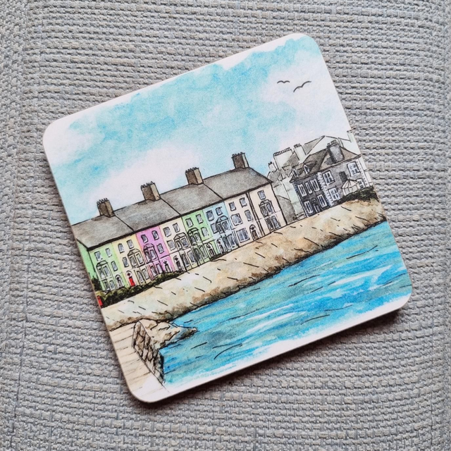 Beaumaris Colourful Houses coaster 
