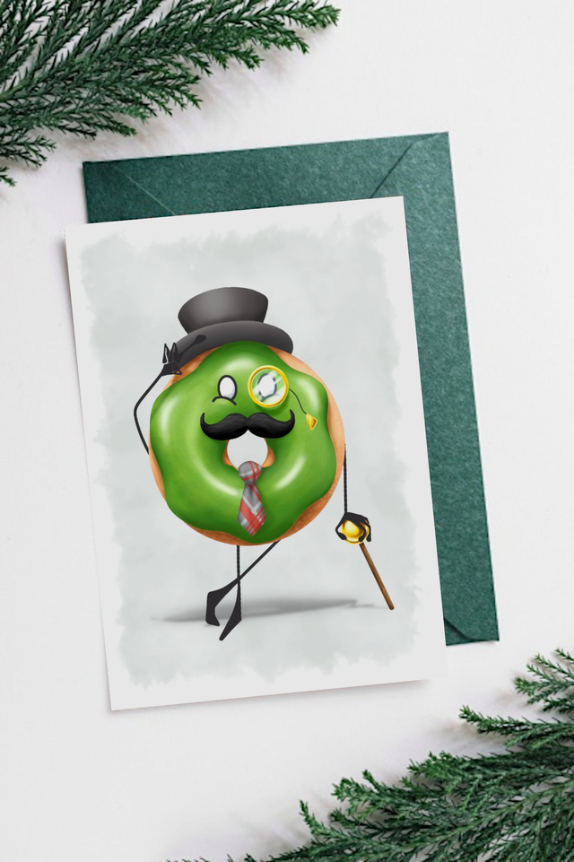 Carte postale d'un donut gentleman