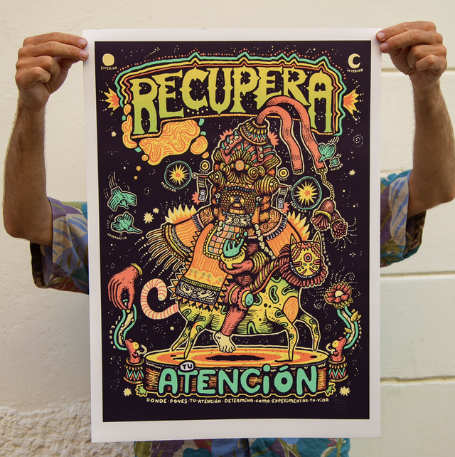 RECUPERA TU ATENCIÓN 4-colour Screenprint