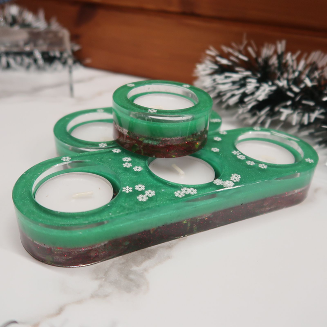 Set of 3 Christmas Tea Light Holders