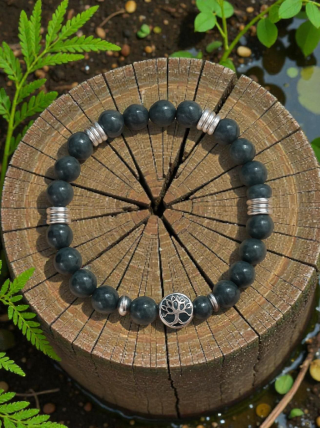 Bracelet Larvikite - Protection & Ancrage