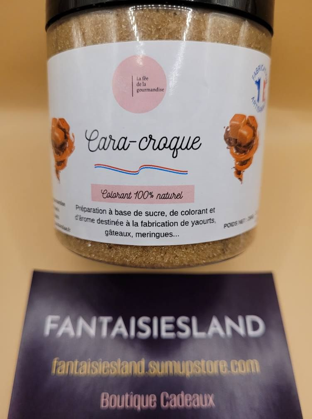 Sucre Aromatisé Cara-croque Pot de 250g (saveur caramel daim)