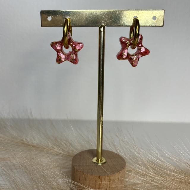 Pampilles étoile rose 