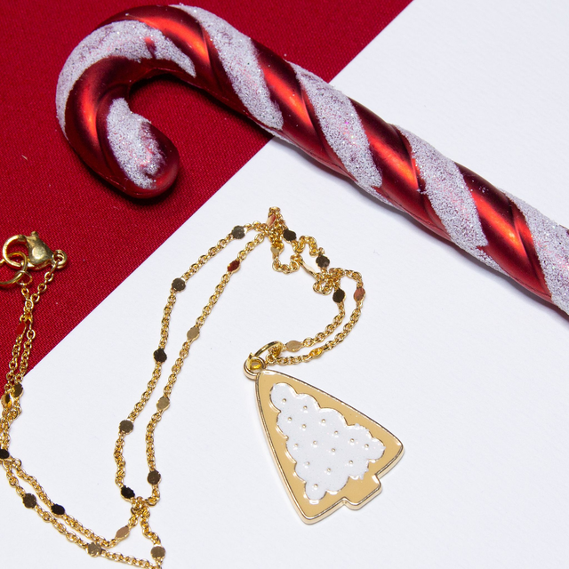 Piškot v obliki smrečice (verižica)