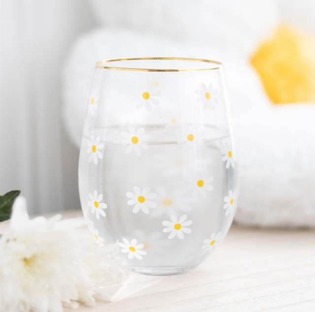 All Over Daisy Print Stemless - drinkglas