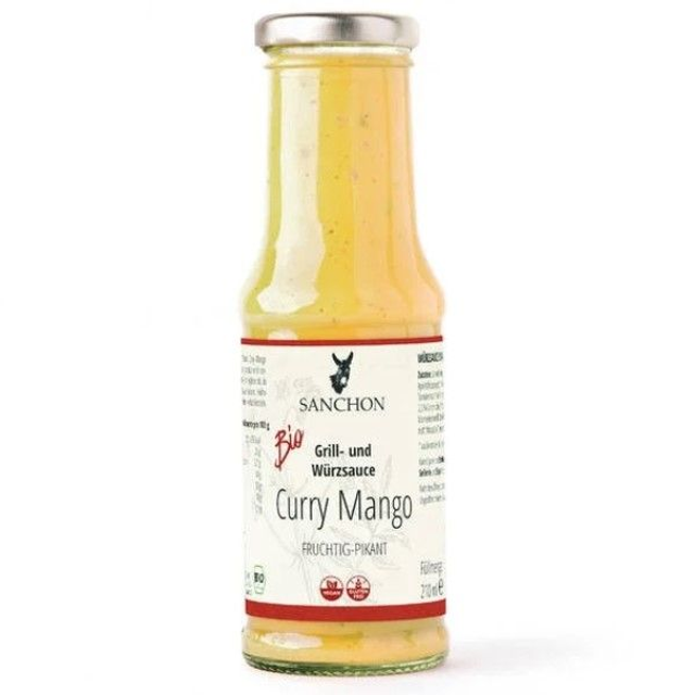 Sanchon Curry Mango Sauce, 210ml Glas