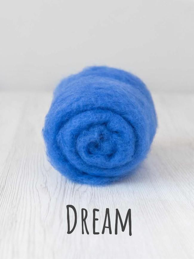 Carded wool for Needle Felting Maori DHG Carded Batt - Dream