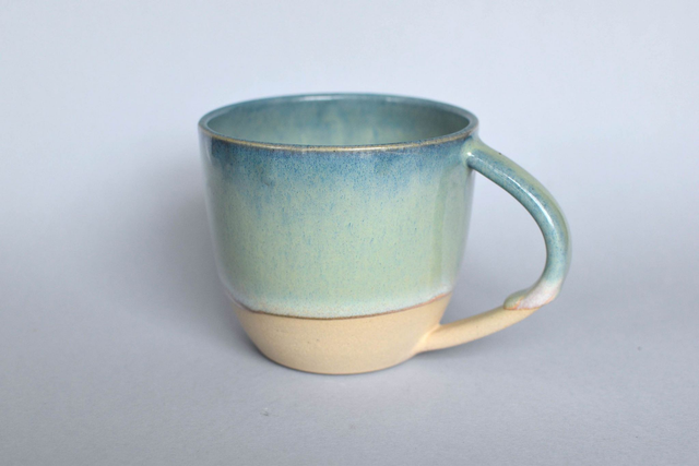 Large Curved Mug - Ocean Blue
