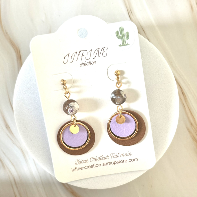 Boucles d’oreilles « Audacieuse Brune »