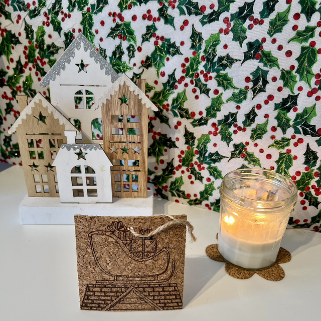 Décoration sapin traîneau 