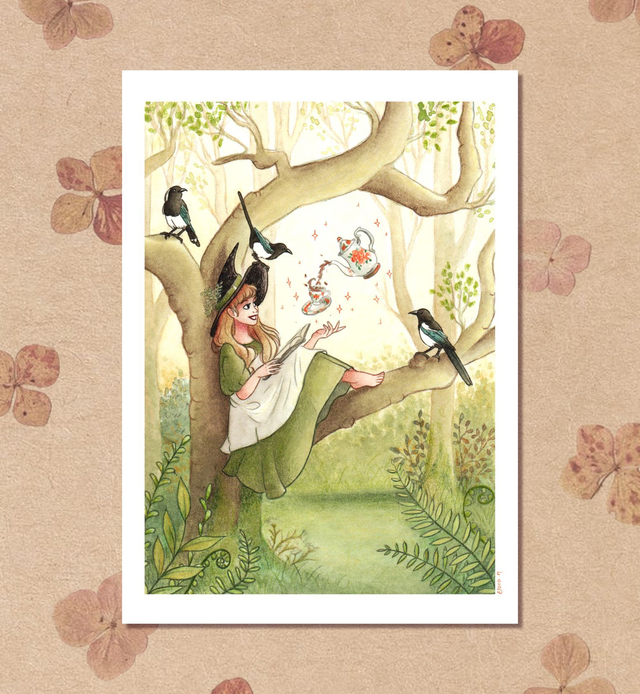 L'éclaireuse 🐦‍⬛ Tirages d'art A5 et A4